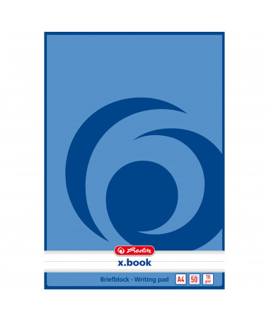 NOTEPAD A4 x.book, me vija, 50fletë, 70gr - HERLITZ