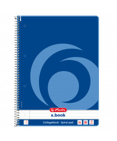 FLETORE A4 ME SPIRALE x.book, me vija, 80fletë, 70gr - HERLITZ