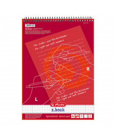 NOTEPAD A4 ME SPIRALE x.book, katrorë, 80fletë, 70gr - HERLITZ