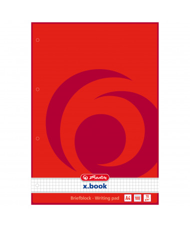 NOTEPAD A4 x.book, katrorë, 100fletë, 70gr - HERLITZ