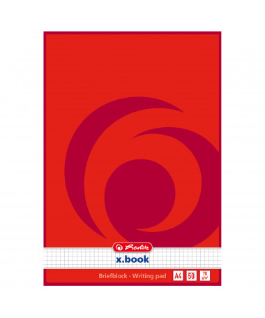 NOTEPAD A4,x.book, me katrorë, 50fletë, 70gr - HERLITZ