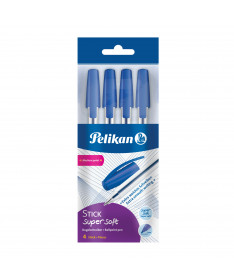 LAPSA BALLPOINT K86 SUPER SOFT, BLUE, 4 copë, POLYBAG - PELIKAN