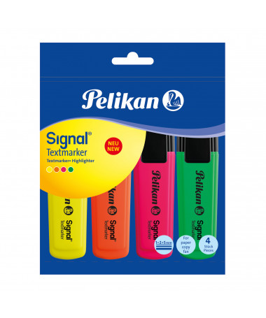 TEXTMARKER SIGNAL, SET 4 copë - PELIKAN