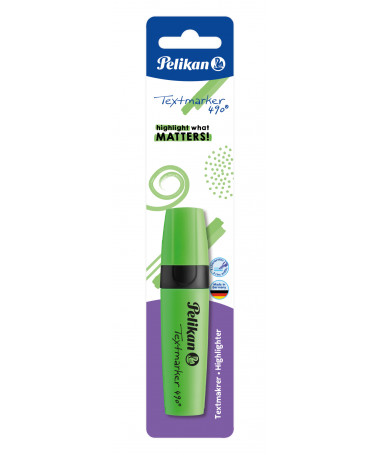 TEXTMARKER 490, NEON GREEN, BLISTER - PELIKAN