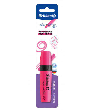TEXTMARKER 490, NEON PINK, BLISTER - PELIKAN