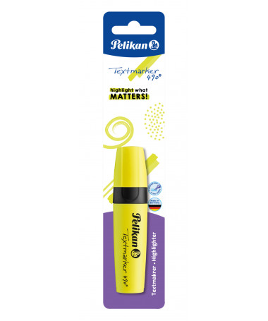 TEXTMARKER 490, NEON YELLOW, BLISTER - PELIKAN