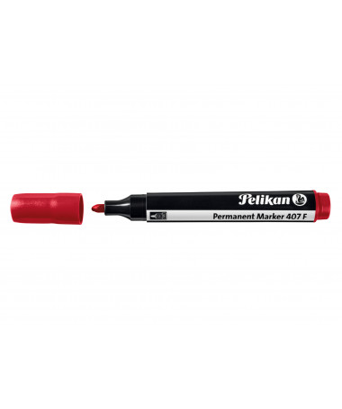 PERMANENT MARKER 407F, RED - PELIKAN