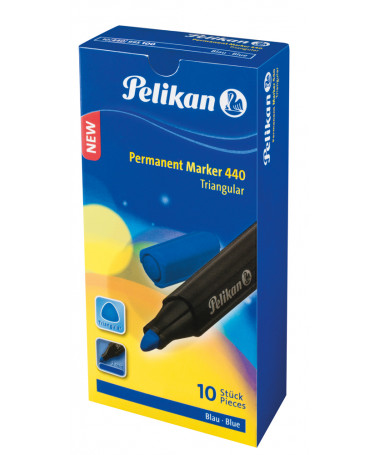 PERMANENT MARKER 440/F10, TRIANGULAR, BLUE - PELIKAN