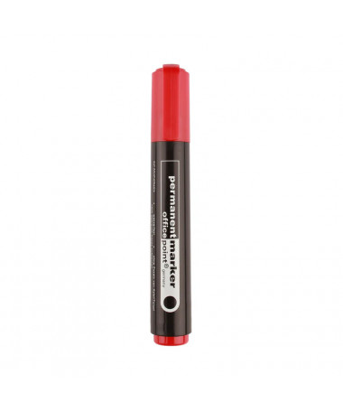 PERMANENT MARKER, 2-5mm, ROUND, RED - OFFICE POINT