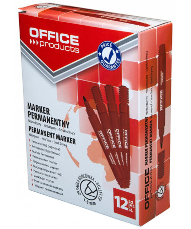 PERMANENT MARKER, 1-3mm, ROUND, RED - OFFICE PRODUCTS