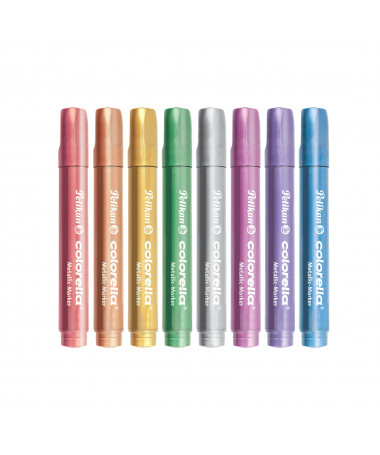 FLLOMASTERA COLORELLA METALLIC, 411/FB, SET 8 NGJYRA - PELIKAN