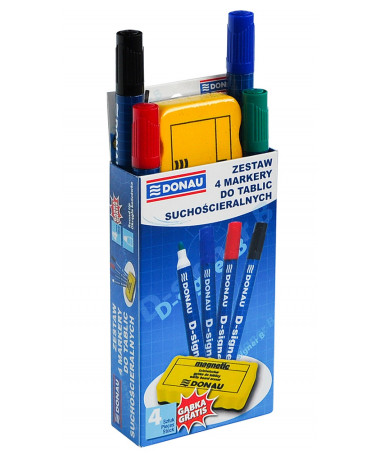 BOARDMARKERA D-SIGNER B, SET 4 copë + SFUNGJER - DONAU