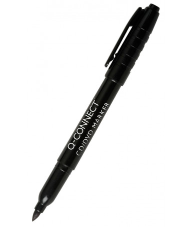 PERMANENT MARKER CD/DVD, 1mm, BLACK - Q-CONNECT
