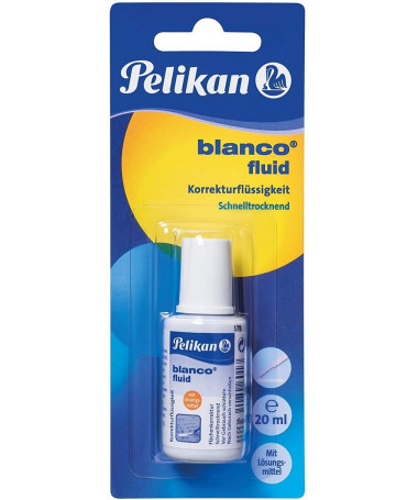 KORREKTOR FLUID, BLANCO, 20ml , BLISTER - PELIKAN