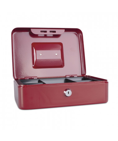 CASH BOX, LARGE, 250x180x90mm, RED - DONAU