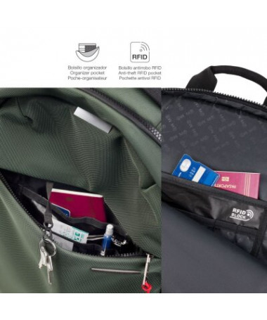 ÇANTË SHPINE PËR LAPTOP TO WORK M GREEN MIQUELRIUS