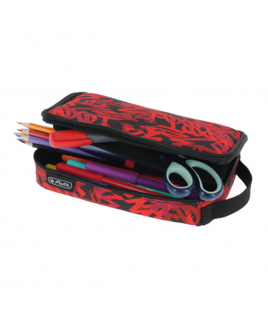FOTROLLË, POUCH, 2 GO, GRAFFITTI RED/BLACK - HERLITZ