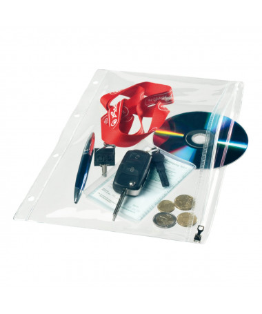 FASIKËLL ZIP ME VRIMA, 30 X 18 cm, MIX COLORS - HERLITZ