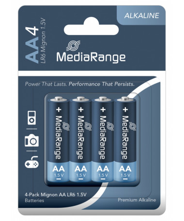 BATERI AA LR6, PREMIUM ALKALINE 1/4 - MEDIARANGE