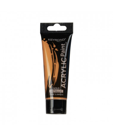 NGJYRË AKRIL 75ML, METALLIC GOLD - KEYROAD