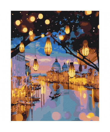 PAINT BY NUMBERS NIGHT LIGHTS OF VENICE BRUSHME