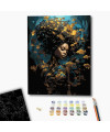 PAINT BY NUMBERS, SEA NYMPH BLACK&GOLD, BRUSHME
