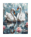 PAINT BY NUMBERS, SWANS IN LOVE, IDEYKA