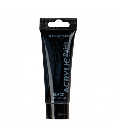 NGJYRË AKRIL 75ML, BLACK, KEYROAD