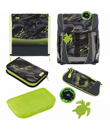 ÇANTË SHKOLLORE FILOACTIVE XL PLUS, WILD PANTHER, SET 5 COPË - HERLITZ