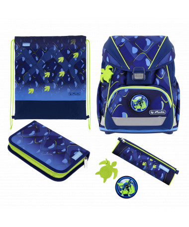 ÇANTË SHKOLLORE ULTRALIGHT XL PLUS, T-REX EXPLORER, SET 4 COPË - HERLITZ