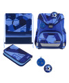 ÇANTË SHKOLLORE ULTRALIGHT PLUS, BLUE GOAL, SET 4 COPË - HERLITZ