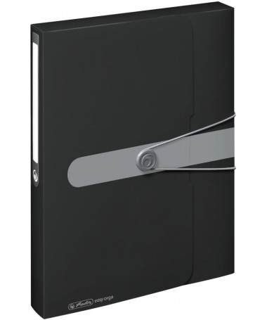 FASIKËLL KUTI A4, PP 4cm, OPAQUE BLACK - HERLITZ