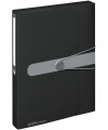 FASIKËLL KUTI A4, PP 4cm, OPAQUE BLACK - HERLITZ