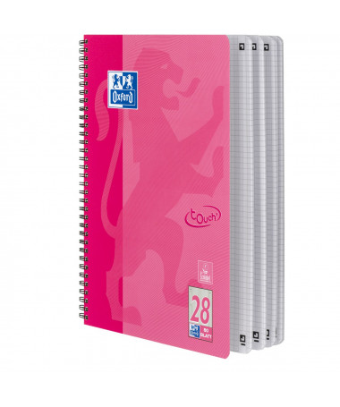 FLETORE A4 ME SPIRALE 80fl. / TOUCH OPTIK PAPER ROSE OXFORD