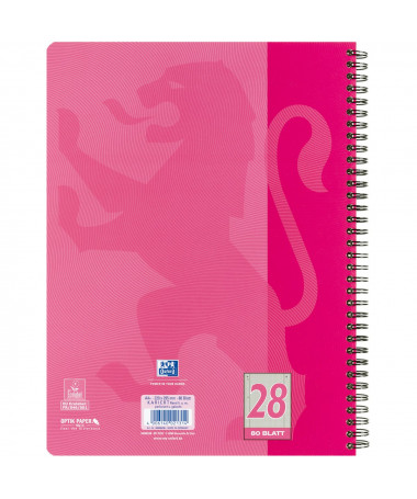 FLETORE A4 ME SPIRALE 80fl. / TOUCH OPTIK PAPER ROSE OXFORD