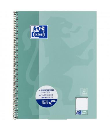 FLETORE A4 ME SPIRALE, TOUCH, DOTTED, 80 FLETË, 90 GR. BLUE-GREEN, OPTIK PAPER - OXFORD