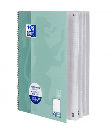 FLETORE A4 ME SPIRALE DOTTED 90G OPTIK PAPER E GJELBËR e kaltër OXFORD