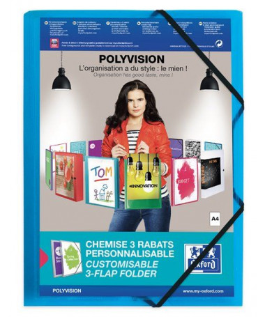 FASIKËLL A4 POLYVISION MANAGER FILE, COBALT BLUE - OXFORD