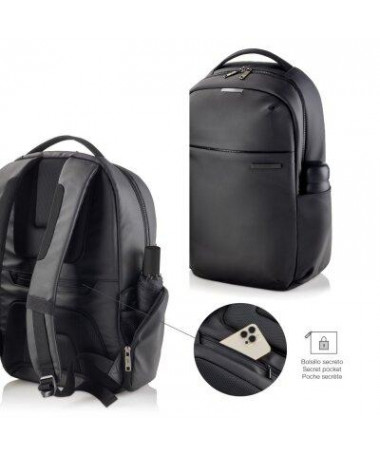 ÇANTË SHPINE PËR LAPTOP, TO WORK, 15.6" M, BLACK - MIQUELRIUS