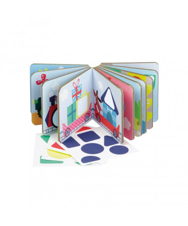 MY FIRST BOOK WITH STICKERS GEOMETRIC SHAPES APLI