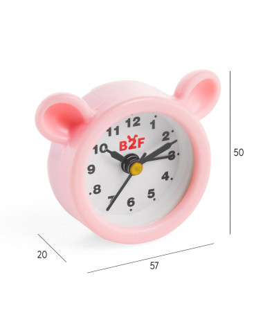 ALARM CLOCK TEDDY PINK B2F MIQUELRIUS