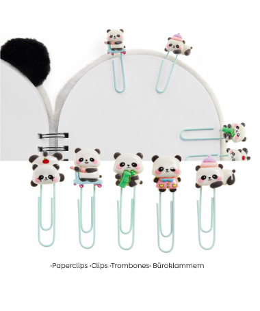 SET 5 PAPER CLIPS PANDA B2F MIQUELRIUS