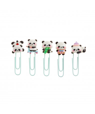 SET 5 PAPER CLIPS PANDA B2F MIQUELRIUS