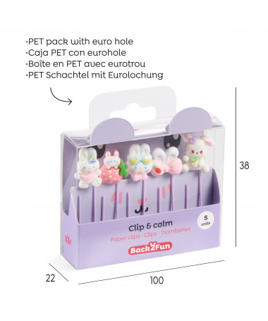 SET 5 PAPER CLIPS BUNNY B2F MIQUELRIUS
