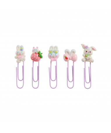 SET 5 PAPER CLIPS BUNNY B2F MIQUELRIUS