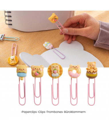 SET 5 PAPER CLIPS TEDDY B2F MIQUELRIUS