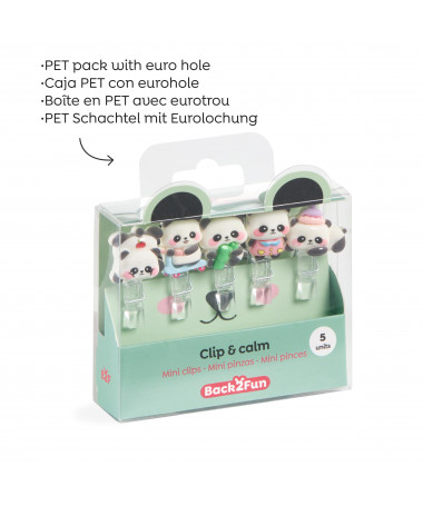 SET 5 MINI CLIPS PANDA B2F MIQUELRIUS