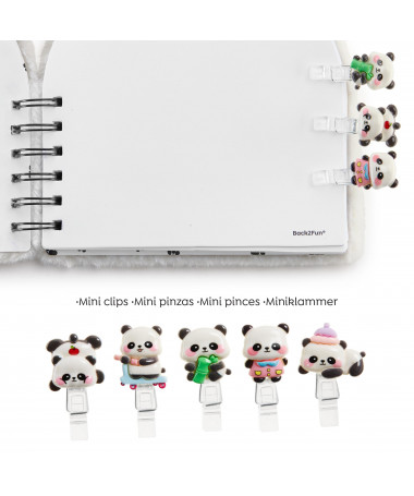 SET 5 MINI CLIPS PANDA B2F MIQUELRIUS