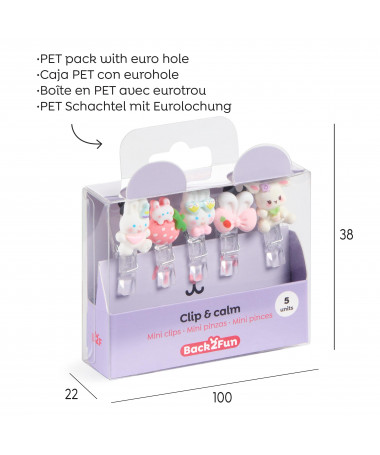 SET 5 MINI CLIPS BUNNY B2F MIQUELRIUS