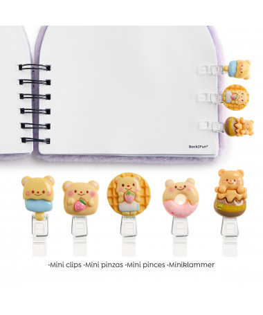 SET 5 MINI CLIPS TEDDY B2F MIQUELRIUS